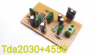 Make Tda20304558Ic Circuit Board Amplifier And Bass Booster Circuit [upl. by Strain]