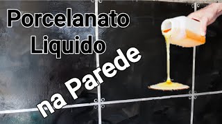 Porcelanato Liquido na ParedeFaça você mesmo 🌻 [upl. by Ruhtracm]