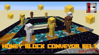 Minecraft Honey Block Conveyor Belt Tutorial [upl. by Kendall]