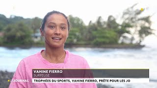 Trophées du sports Vahine Fierro prête pour les JO [upl. by Helman]