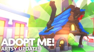 NEW Crooked House Build Battle and Tour – Adopt Me ARTSY Update [upl. by Jacy]