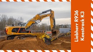 Liebherr R936 loading a Keestrack K3 mobile screener  Midweek Moments [upl. by Vyner]