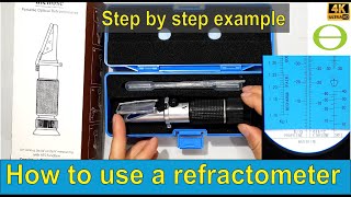 How to use a refractometer  step by step example shown using antifreeze and water [upl. by Tedie]