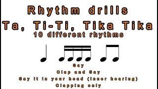 Resource Rhythm Drills  Quarter Eighth Sixteenth Notes  Sing Step Grow [upl. by Ahsimot943]