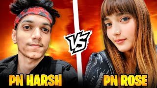 PN HARSH vs PN ROSE 🤣❤️ AGAIN FIGHTING TOGETHER 😘  Garena Free Fire [upl. by Hulbig33]