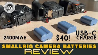 SmallRig Camera Batteries for Canon Sony amp Fuji Review  Large 2400 mAh  USBC Charging [upl. by Ecadnac621]