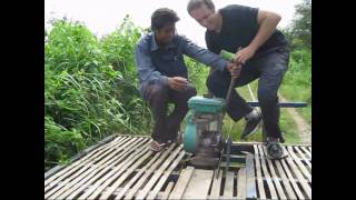 Battambang Cambodia Bamboo Train Norry Choo Choo [upl. by Nabi456]