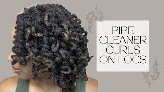 Loc Styles  Pipe Cleaner Curls  Loc Tutorial [upl. by Tobey211]