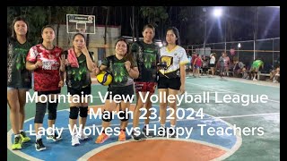 Happy vs Wolves  Mountain View Volleyball League  3232024  Game 5 Set 2 [upl. by Eniala]