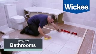 How to Tile a Bathroom Floor with Wickes [upl. by Eilsel486]