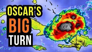 Hurricane Oscar makes a Sharp Turn [upl. by Nylarahs39]