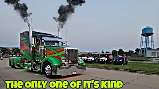 The Only 2000 379 Hand Painted Hand Carved Interior Peterbilt RV Style In America [upl. by Enelyad]