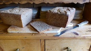 Sauerteigbrot Teigherstellung nur 9 Minuten Roggenmischbrot Brot backen ohne Kneten [upl. by Onihc877]