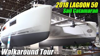 2018 Lagoon 50 Catamaran  Walkaround  2018 Boot Dusseldorf Boat Show [upl. by Aldin]