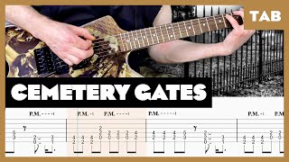 Pantera  Cemetery Gates  Guitar Tab  Lesson  Cover  Tutorial [upl. by Naaman]