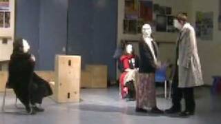 Trestle Masks GCSE Drama Passing focus and clocking the audience [upl. by Rancell310]