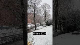 Finland Winter 2024 🥶 ❄️ finland winter2024 snowfall [upl. by Einattirb]