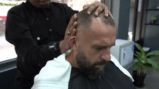 Relaxing ASMR Head Massage  Nomad Barber Mumbai [upl. by Helaine]