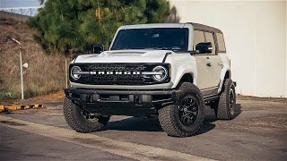 2021 Ford Bronco Fiberglass Install  2” Fenders Liners 2” Rear Quarter Kit  Ram Air Hood [upl. by Lirrehs]