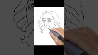 Rabindranath Tagore Drawing [upl. by Nednarb545]