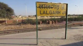 12455 Delhi Sarai RohillaBikaner SF Express arriving at Lalgarh Jn Rajasthan [upl. by Nanaek]