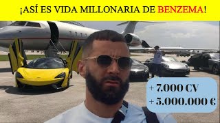 🚗🏡La INCREÍBLE VIDA de LUJO de KARIM BENZEMÁ Su colección de COCHES MANSIONES 🚀⚽️ [upl. by Bully825]