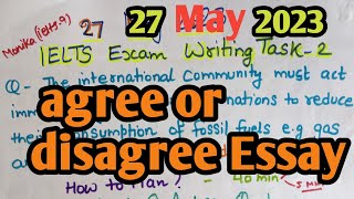 agree or disagree task 2  how to write agree or disagree essay  Agree or Disagree essay  IELTS9 [upl. by Etnecniv]