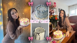 BDAY CAKE ZELF BAKKEN 🎉🥳 zo coquette 🎀 [upl. by Allimak]