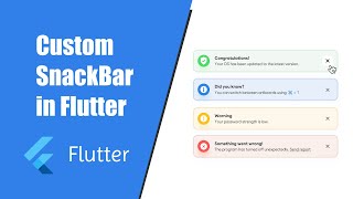 Custom Snackbar in Flutter  flutter tutorial 📱 [upl. by Tnert647]