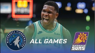 🐺 Anthony Edwards  First Round Highlights 2024 vs Suns 🐺 ALL 4 GAMES [upl. by Tioneb]