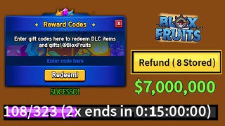 NOVO CÓDIGO  24 CÓDIGOS DE 2X XP BELI E RESET NO BLOX FRUITS 2024  blox fruit codes [upl. by Campball]