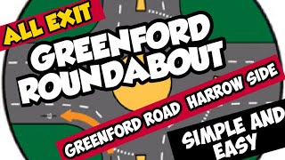 Greenford Roundabout all exists from Greenford rd Harrow sideGreenfordYeadingSouthall Test Centre [upl. by Garth]