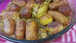 وصفةاقتصادية صبيعات الدجاج بذوق المرقازrecette des quenelles de poulet au four [upl. by Skell]