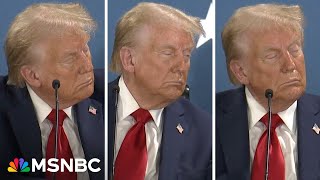 ‘Exhausted’ Trump appears to fall asleep at campaign event [upl. by Nattie]