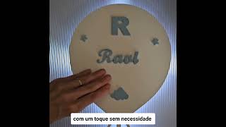 Porta maternidade balão com led personalizado com nome do seu bebê quartodebebe lojadebebeonline [upl. by Yenar955]