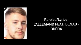 LALLEMAND FEAT BENAB  BRÉDA Paroles [upl. by Jelle487]