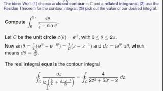 Using the Residue Theorem to Evaluate Real Integrals 12 [upl. by Tobit]