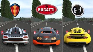 BATTLE   Bugatti VEYRON vs Koegnisegg ONE1 vs Venom GT  Forza Motorsport 7 [upl. by Dann]