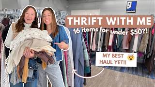 Thrifting on a 100 Budget  Thrift With Me  Thrift Haul Try On  Goodwill Thrift Haul [upl. by Ru]