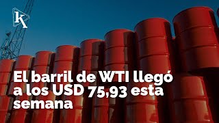 El precio del barril de petróleo WTI escaló un 11 en octubre [upl. by Cohin]