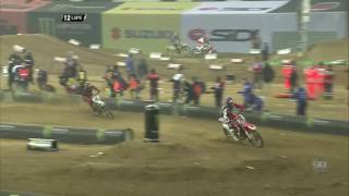 Zach Osborne passes Evgeny Bobryshev Monster Energy SMX Riders Cup Race 2 [upl. by Jeffcott]