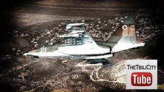 Georgian Su25 quotScorpionquot Flight at the 2001 Paris Air Show [upl. by Honig]