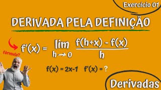 Como calcular DERIVADA PELA DEFINIÇÃO DE LIMITE passo a passo  CÁLCULO 1  Derivadas  Prof Wesley [upl. by Ravi]