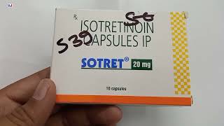 Sotret 20 mg  isotretinoin Capsules ip 20 mg uses  Sotret 20 mg Capsule uses Side effects Dosage [upl. by Zoller]