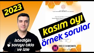 LGS Kasım Ayı Matematik Örnek Sorular ve Çözümleri 20222023 PDF [upl. by Godbeare94]