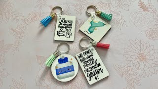 How to Sublimate Keychain Blanks using Cricut Easy Press  Sublimation for Beginners [upl. by Leroj]