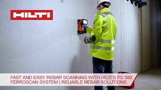 Fast and easy scanning with Hiltis PS 300 Ferroscan system  Reliable Rebar solutions [upl. by Snah786]