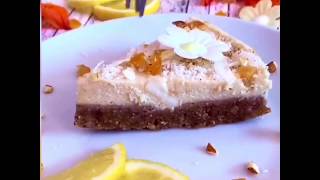 Raw lemon cake recipe  Vegan  Gluten Free [upl. by Sikram137]