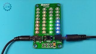 ICStation  DIY Audio Spectrum Display Kit 8x4 Colorful SMD LED Soldering Practice [upl. by Annayrb]