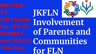 Quiz answers JKFLN Involvement of Parents and Communities for FLN [upl. by Malamut]